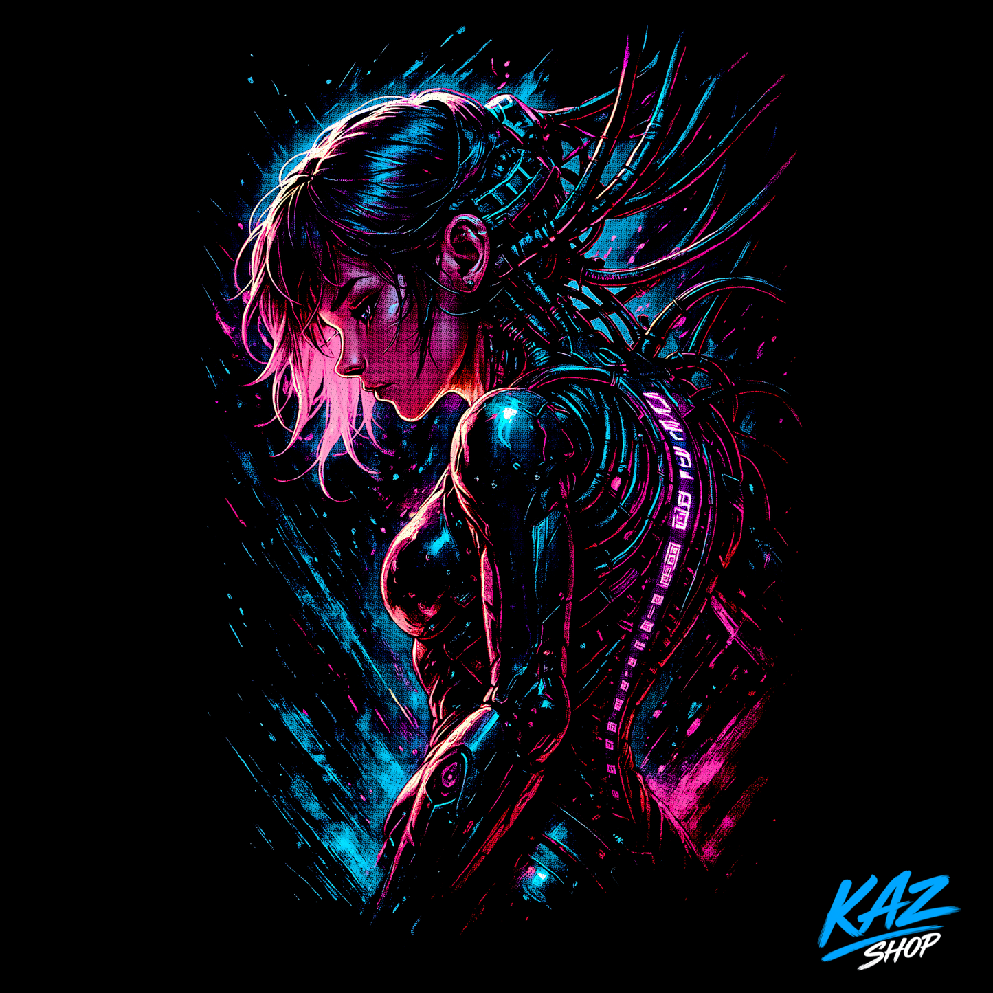 T-Shirt Cyber-Girl V6