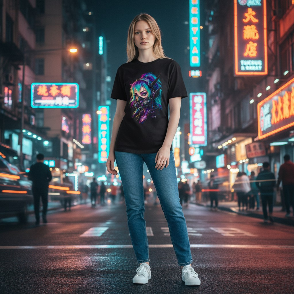 T-Shirt Cyber-Girl V2