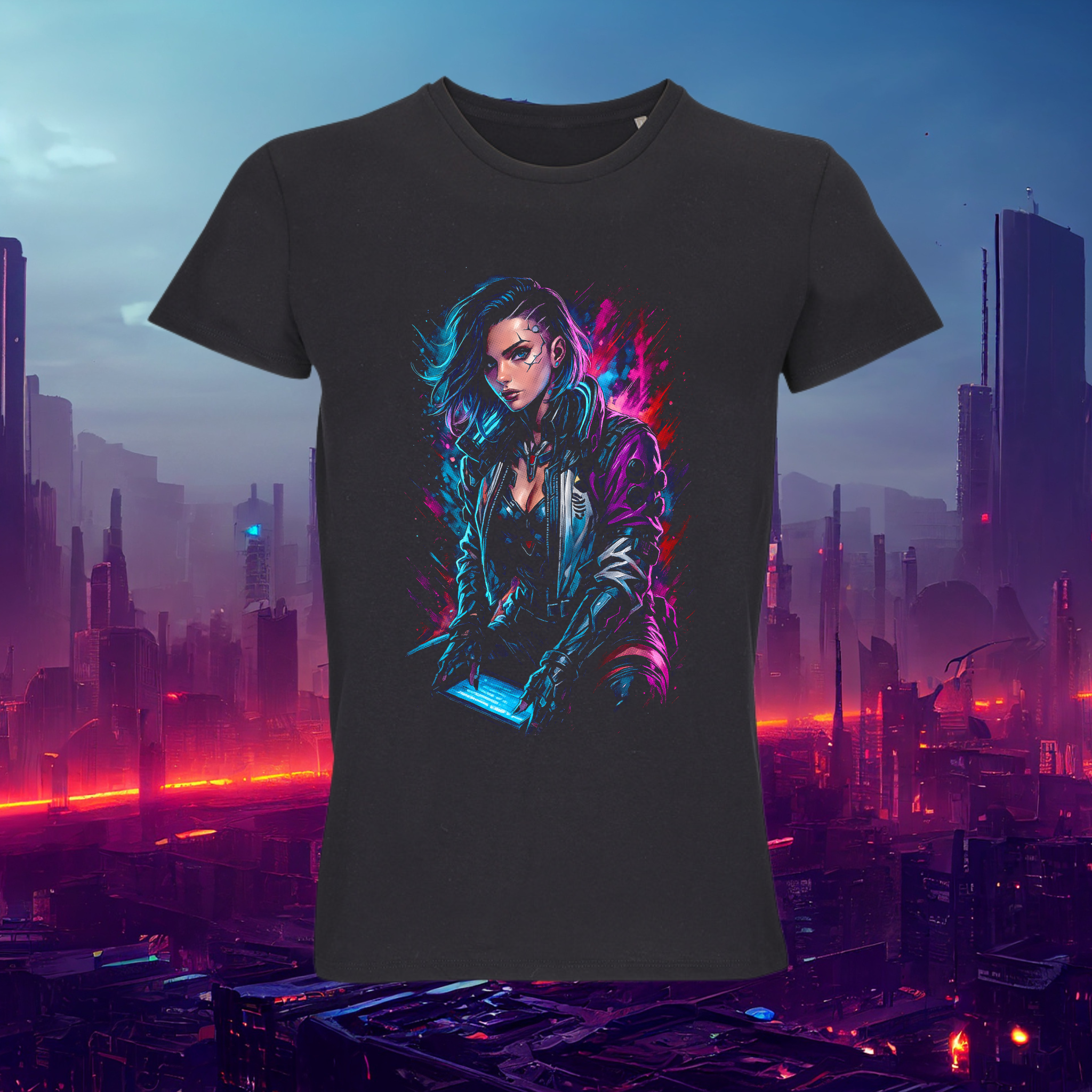 T-Shirt Cyber-Girl V1