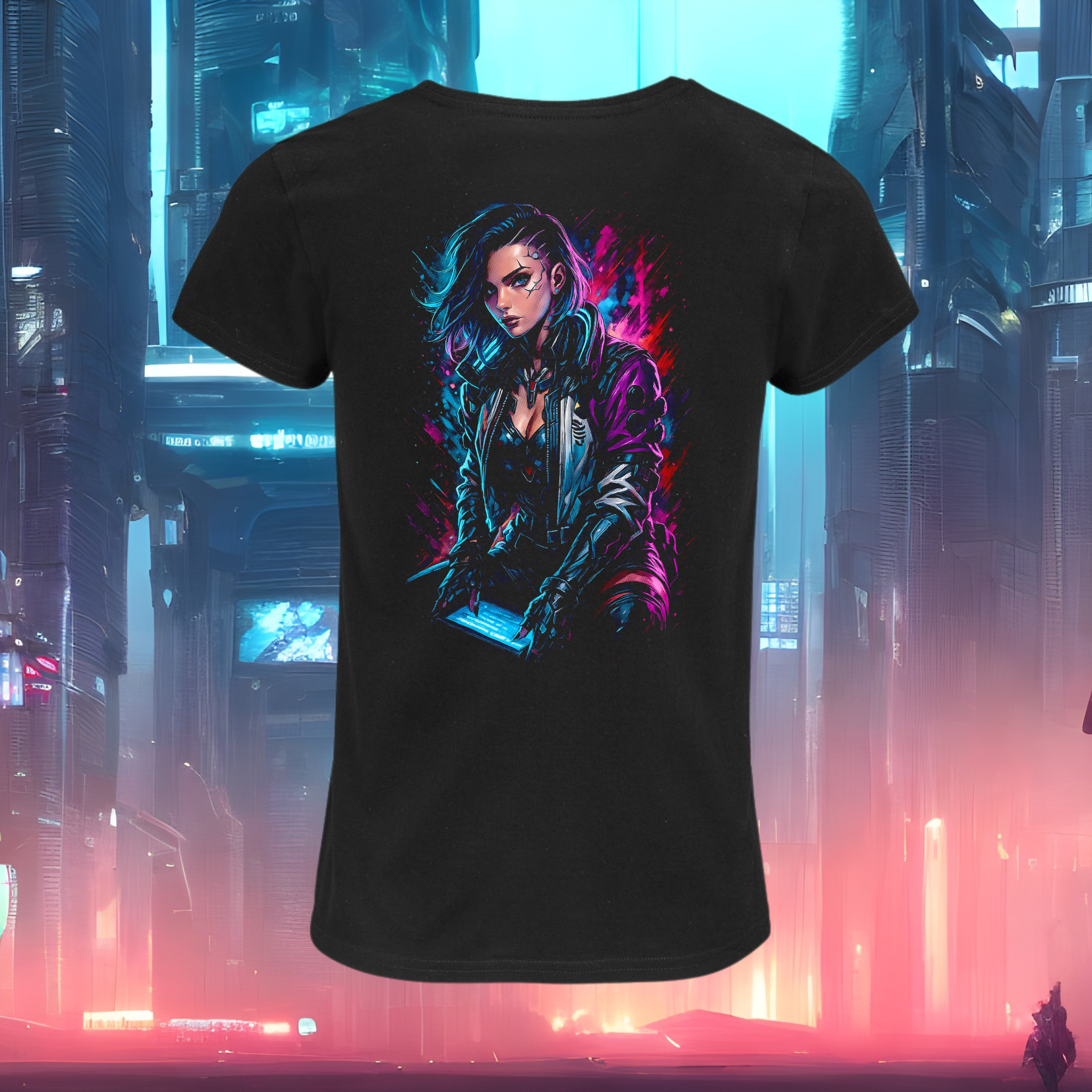 T-Shirt Cyber-Girl V1