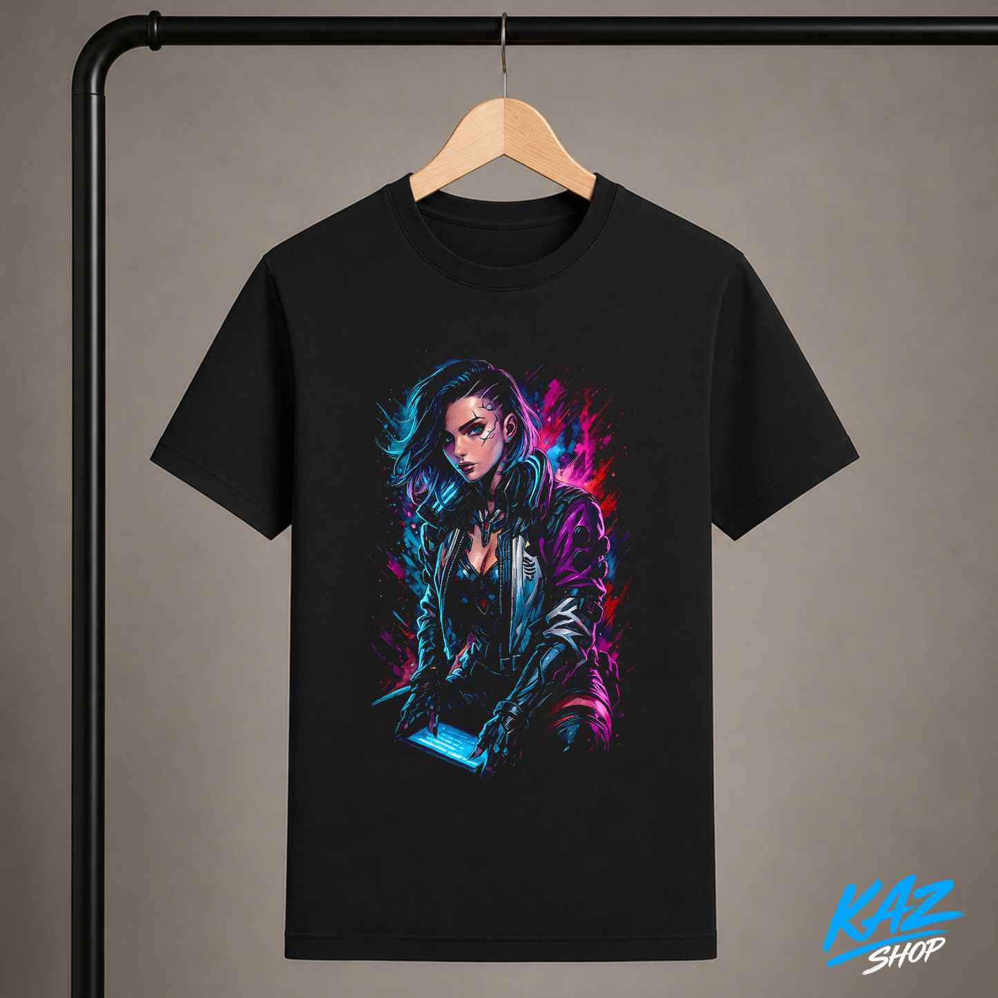T-Shirt Cyber-Girl V1