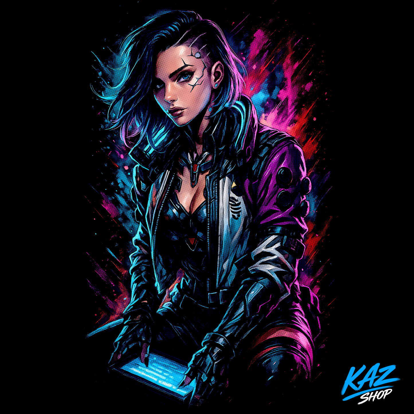 T-Shirt Cyber-Girl V1