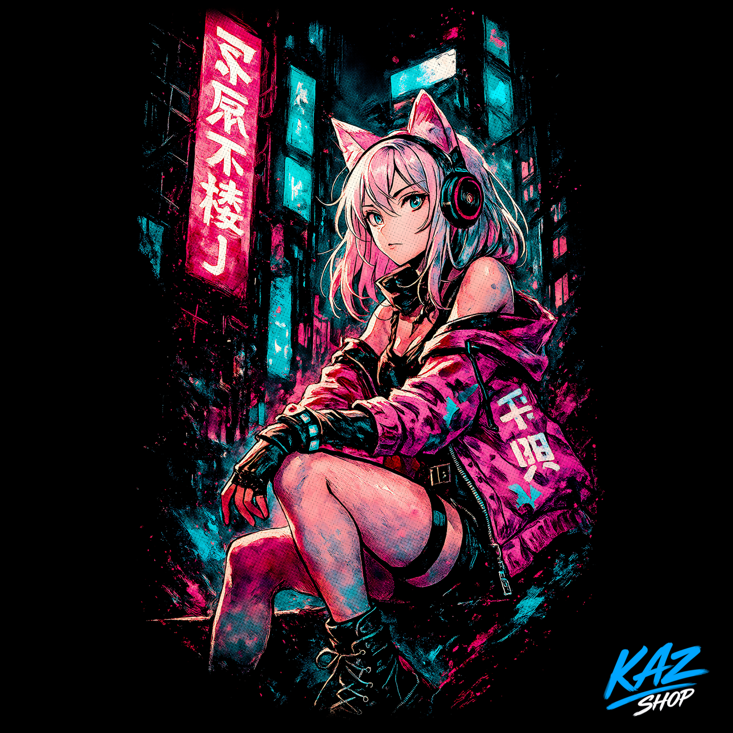 T-Shirt Cyber-Girl V4