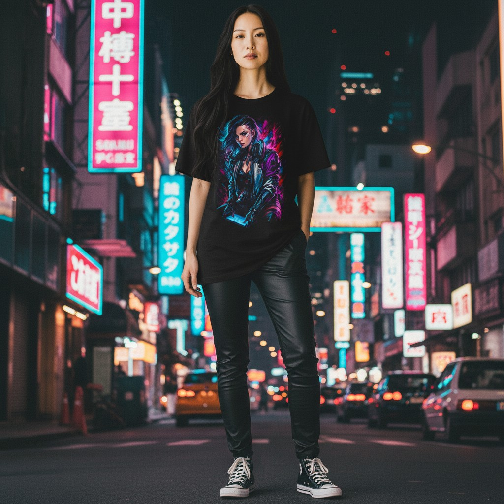 T-Shirt Cyber-Girl V1