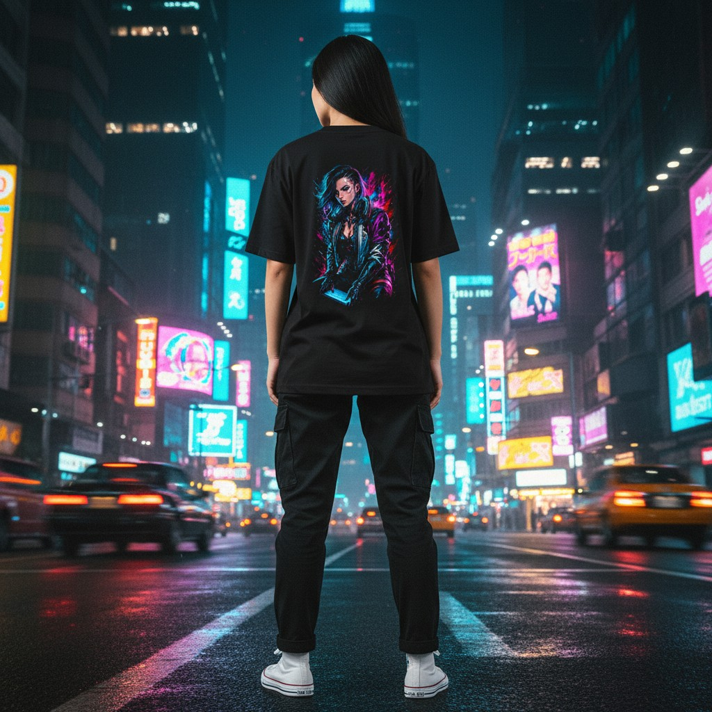 T-Shirt Cyber-Girl V1