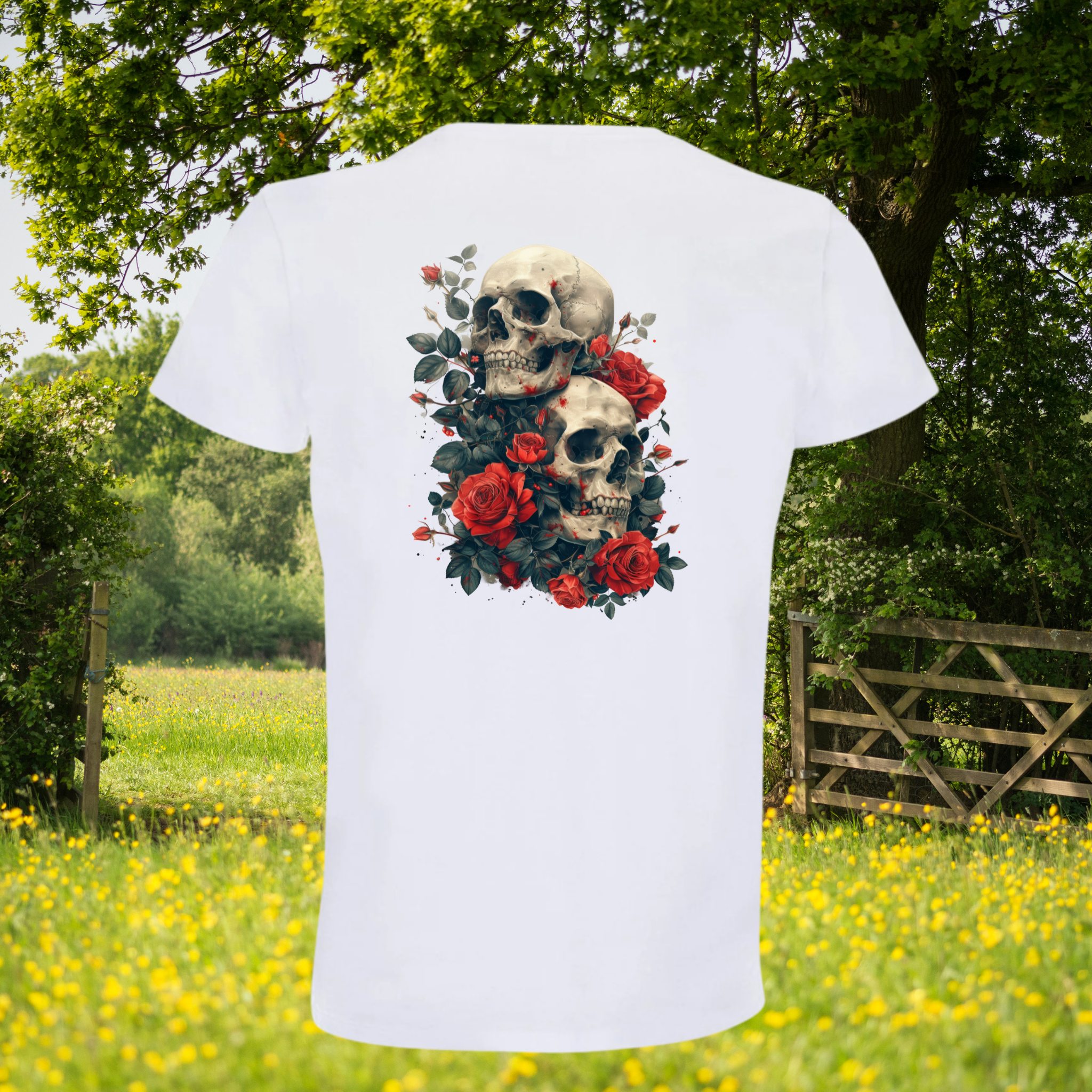 T-Shirt Skull & Roses
