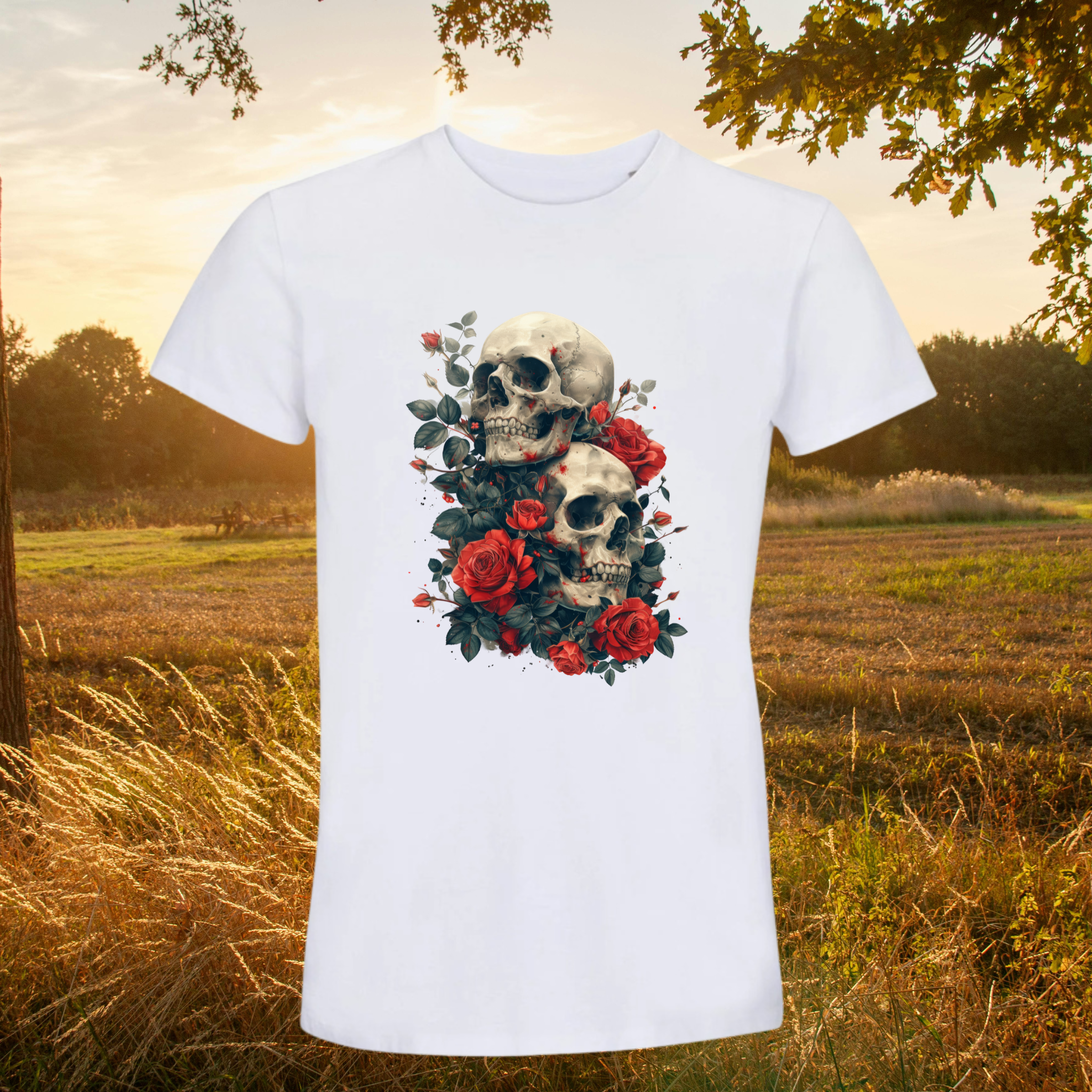 T-Shirt Skull & Roses